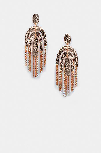 Chandelier Earrings in Rose Gold Plating