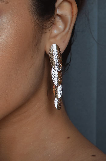 Slide Away Earrings in Rose Gold Plating