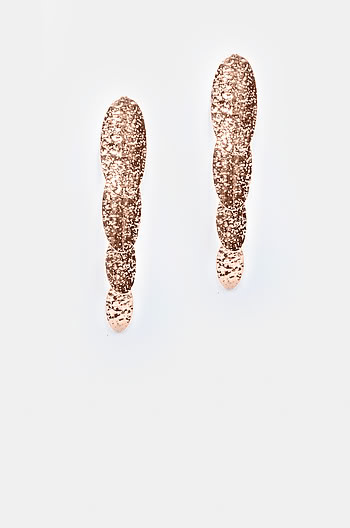 Slide Away Earrings in Rose Gold Plating