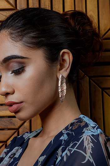 Moving On Earrings in Rose Gold Plating