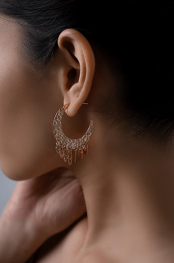 Cattitude Earrings in Rose Gold Plating