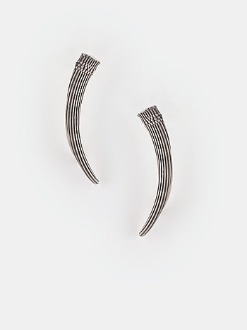 Antique Grannys Kulfi Outing Wale Earrings in 925 Silver