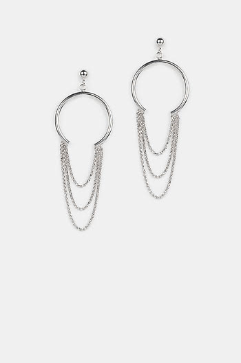 Firework Earrings in Rhodium Plating