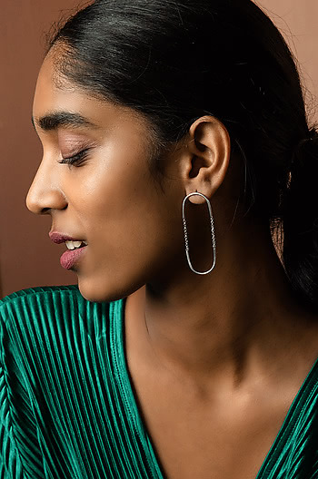 Days Like This Earrings in Rhodium Plating