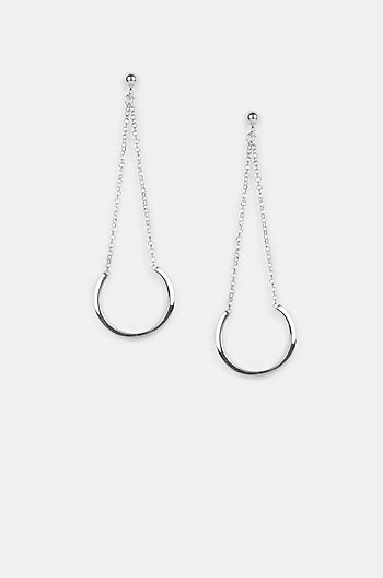 Lights Up Earrings in Rhodium Plating