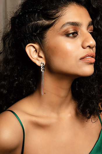 Party Rock Anthem Earrings in Rhodium Plating