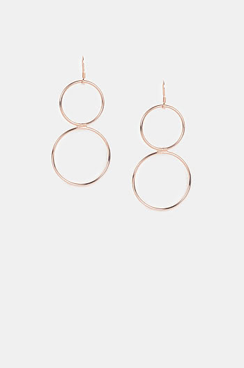 Tik Tok Earrings in Rose Gold Plating