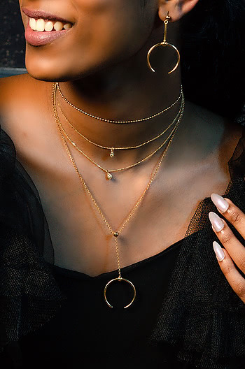 Beautiful People Earrings in Gold Plating