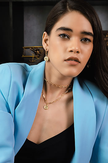 Rolling In It Earrings in Gold Plating