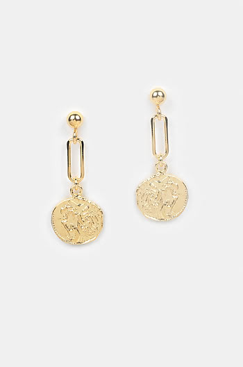 Rolling In It Earrings in Gold Plating