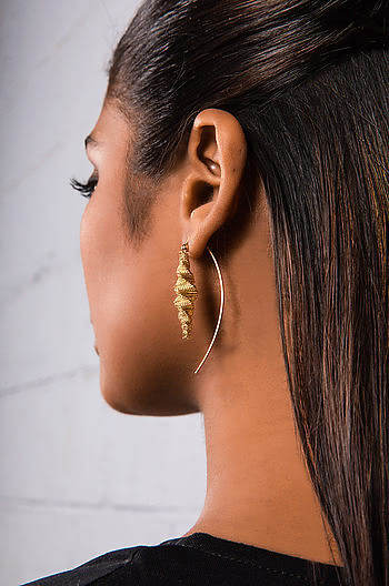 No Diggity Earrings in Gold Plating