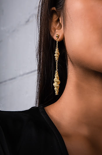 All Night Long Earrings in Gold Plating
