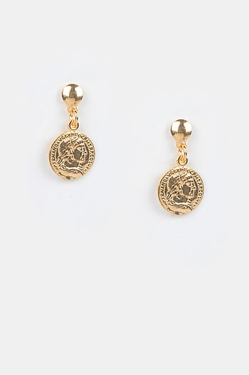 On a Dime Earrings in Gold Plating