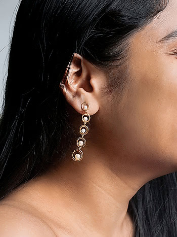Multitasker Earrings in Gold Plated 925 Silver