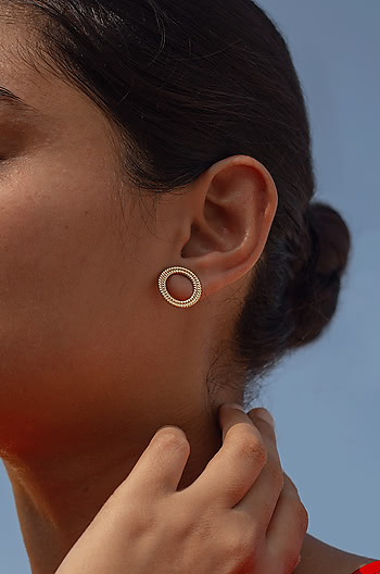 Issa Mood Earrings in Gold Plating