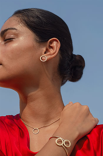 Issa Mood Earrings in Gold Plating