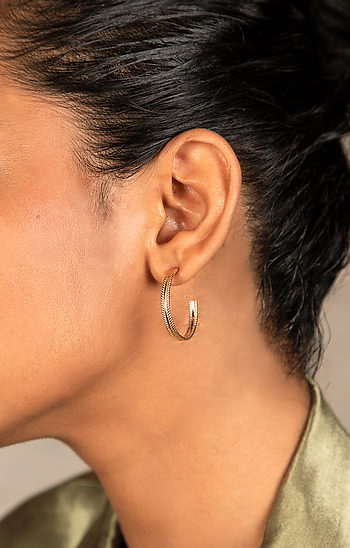 TGIF Earrings in Gold Plating