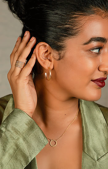 TGIF Earrings in Gold Plating