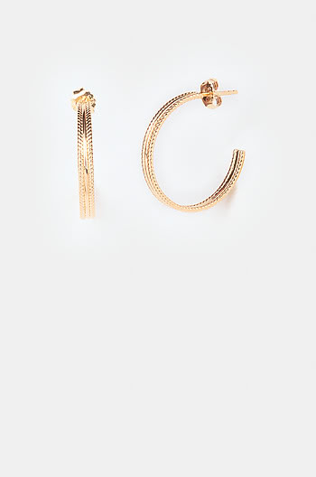TGIF Earrings in Gold Plating