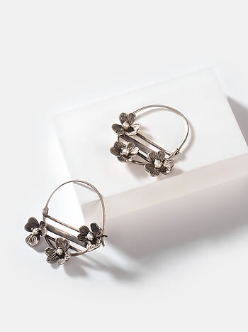 Eva H Earrings in 925 Silver