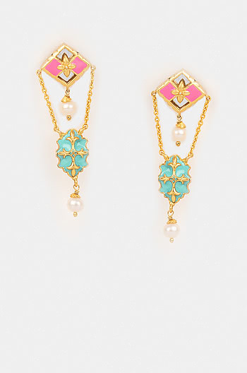 Baari Barsi Earrings in Gold Plated Brass