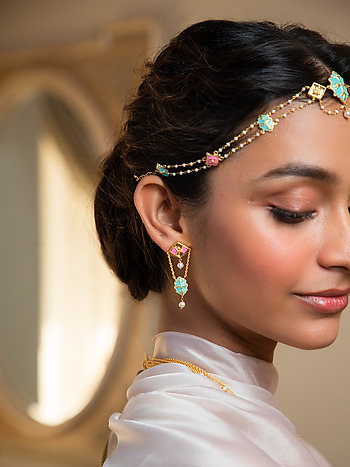 Baari Barsi Earrings in Gold Plated Brass