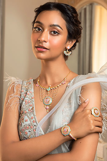Genda Phool Earrings in Gold Plated Brass