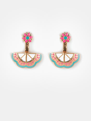 Genda Phool Earrings in Gold Plated Brass