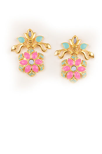 Gal Mithi Earrings in Gold Plated Brass
