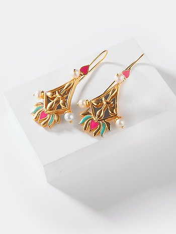 Iski Uski Earrings in Gold Plated Brass