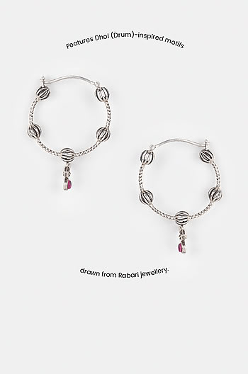 Dhol Motif Hoops