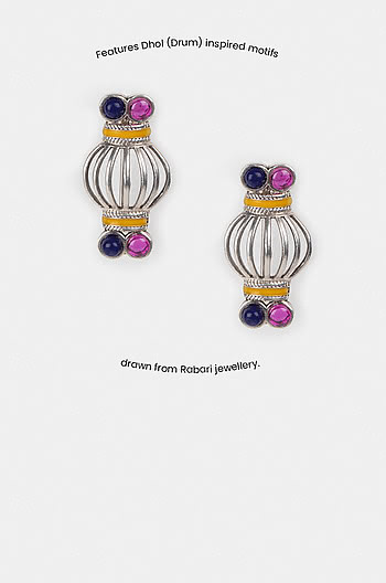 Dhol Motif Earrings