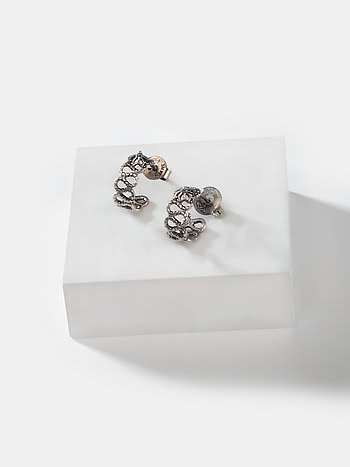 Nagmori Inspired Hoop Earrings in 925 Silver