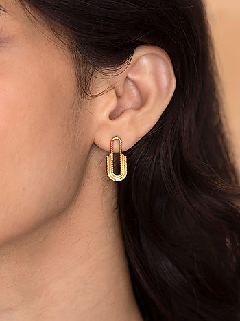Crushing It Earrings in Gold Plated 925 Silver