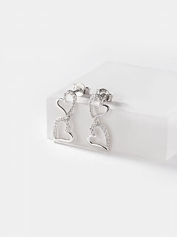 Jar of Hearts Earrings in 925 Silver