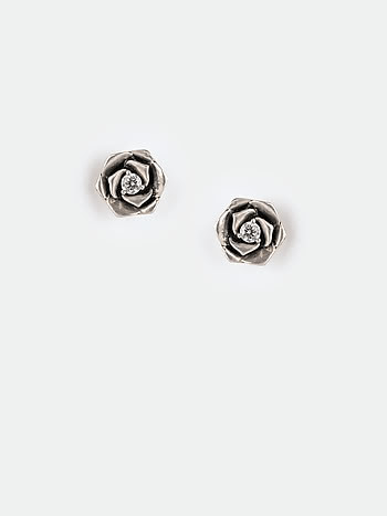 A New Bloom Rose Earrings in 925 Silver