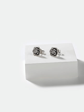 A New Bloom Rose Earrings in 925 Silver