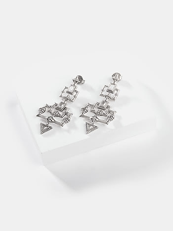 Elizabeth Bennet Earrings in 925 Oxidised Silver