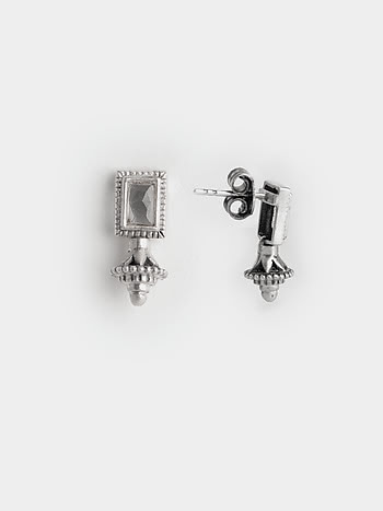 Jo March Earrings in 925 Oxidised Silver