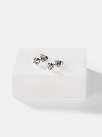 3 mm Stone See You Again Earrings in 925 Silver