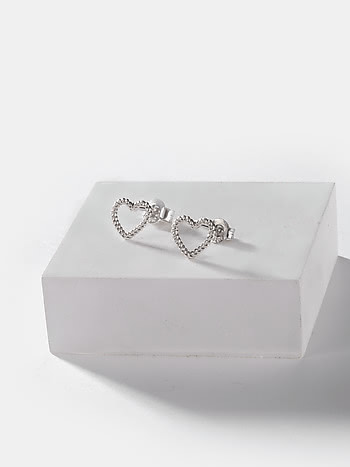 Same Old Love Heart Earrings in 925 Silver