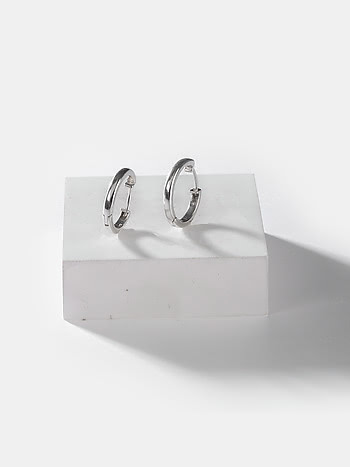 12 mm Beating the Monday Blues Small Hoop Earrings in 925 Silver