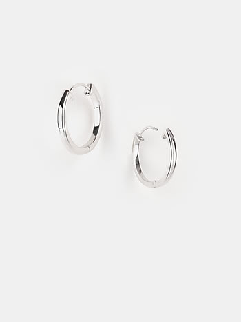 16 mm Beating the Monday Blues Medium Hoop Earrings in 925 Silver