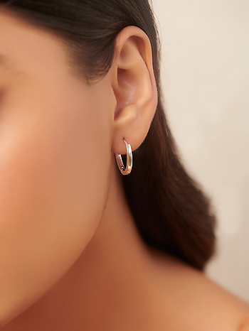 16 mm Beating the Monday Blues Medium Hoop Earrings in 925 Silver