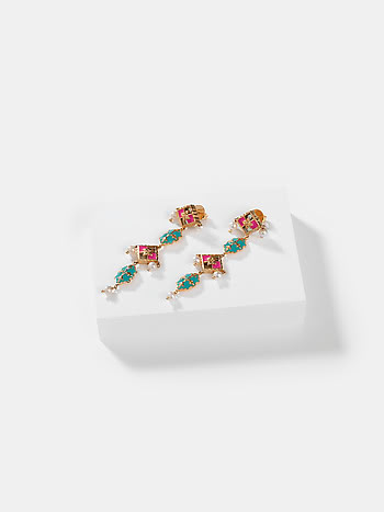 Gallan Goodiyan Earrings in Gold Plated Brass