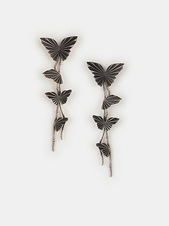 Oxidised Chasing My Unknown Limits Earrings in 925 Silver