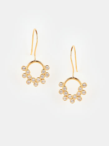 Lunar Sky Earrings in Gold Plated 925 Silver