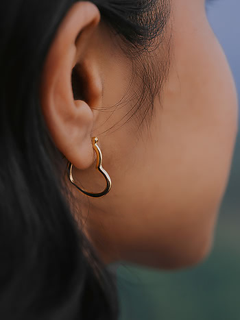 Kasey Curl Diamond Hoop Earrings Jewellery India Online  CaratLanecom