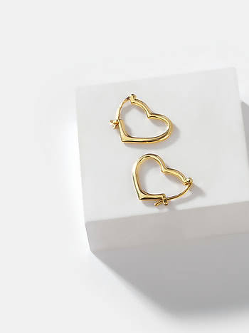 Head Over Heels Hoop Earrings in Gold Plated 925 Silver