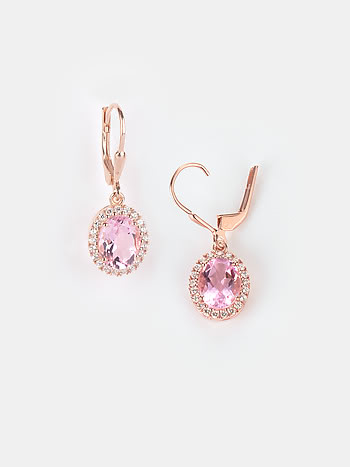 Coral Island Hoop Earrings in Rose Gold Plated 925 Silver